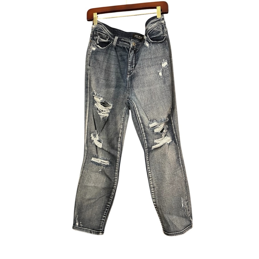 Judy Blue Los Angeles Boyfriend Fit Distressed Denim Jeans Size 13/31